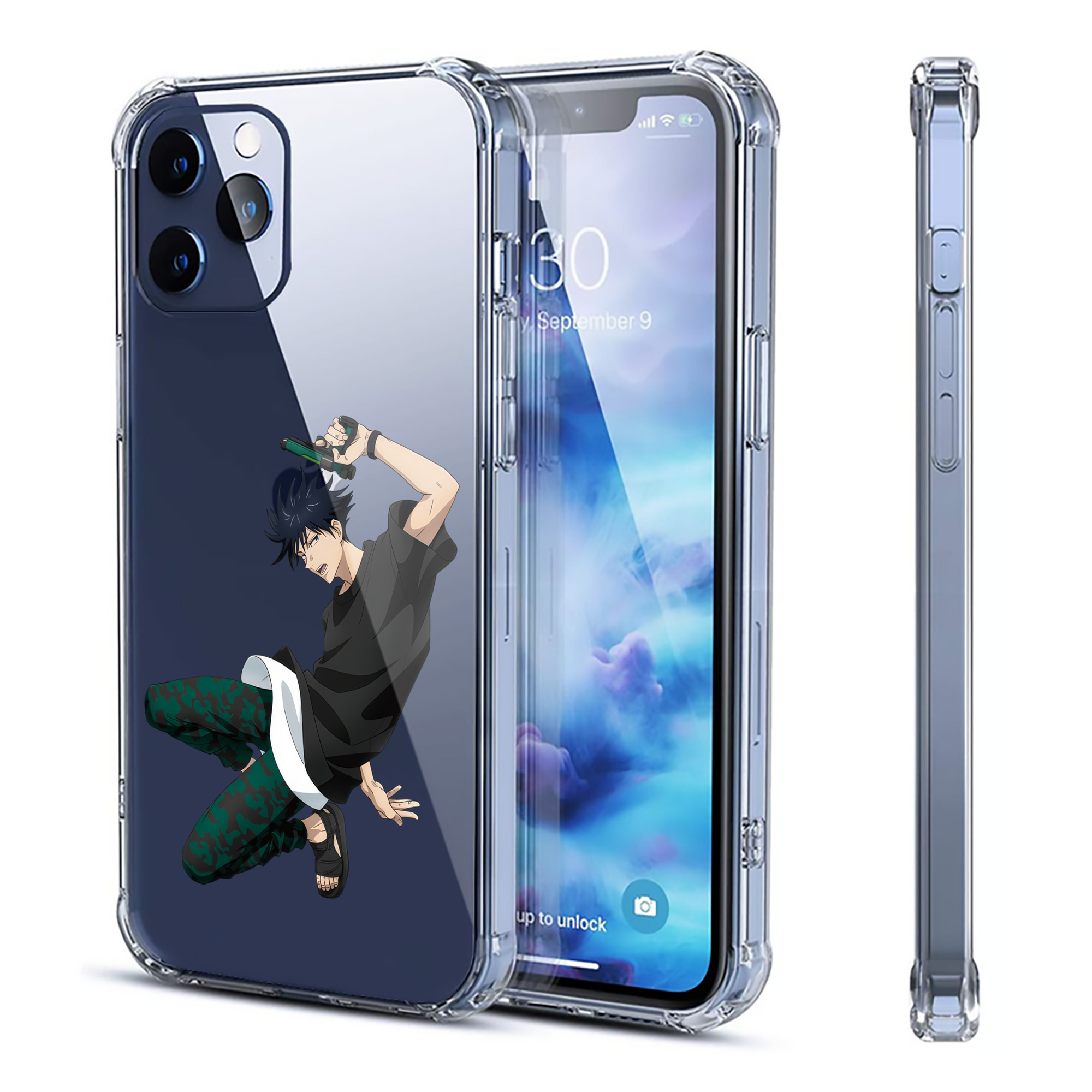 （画像用） 呪術廻戦 Jujutsu Kaisen 【iPhone 12シリーズ対応】透明スマホケース（クリアソフトケース）